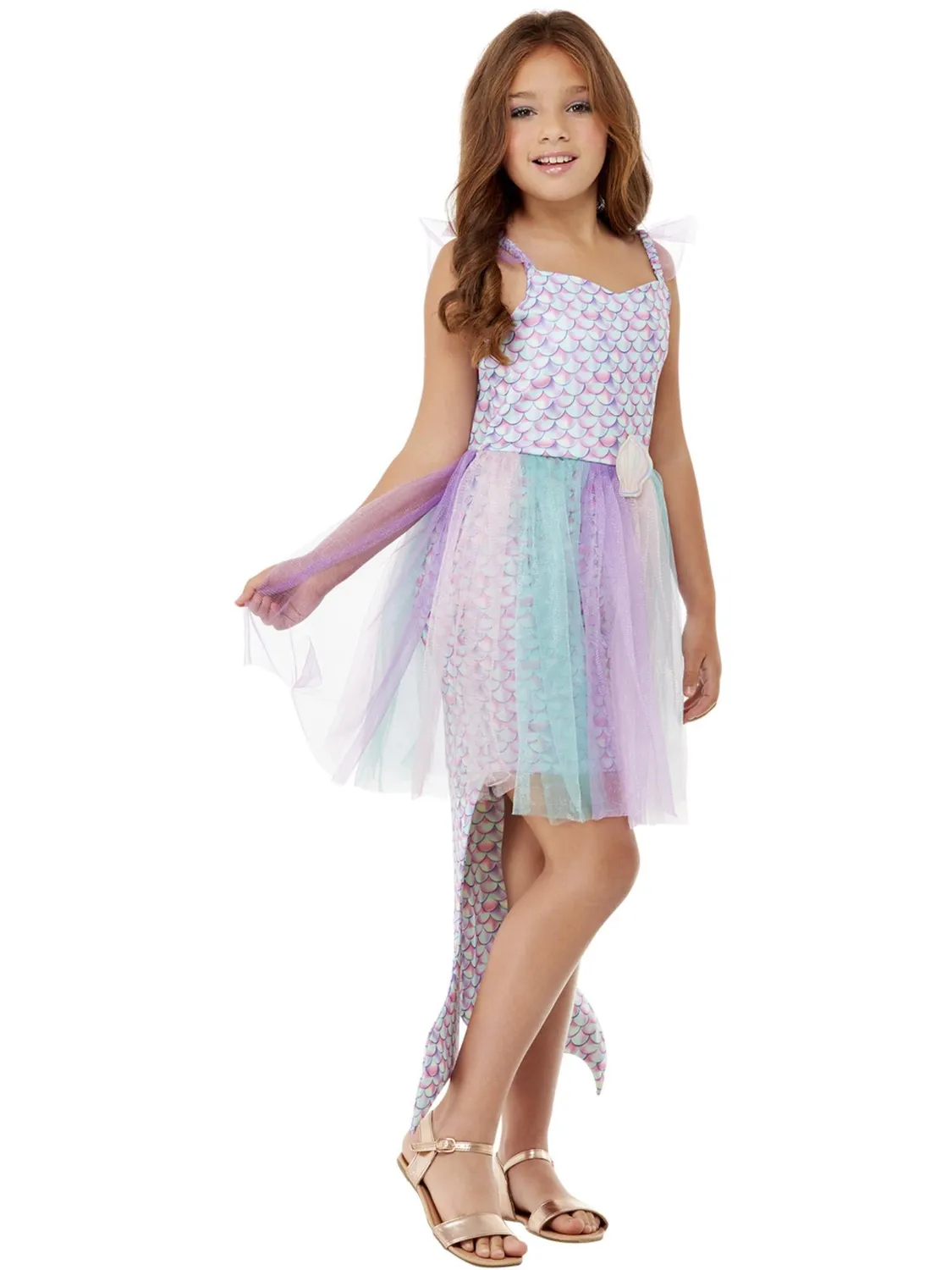Smiffys Seashell Mermaid costume sirena bambina tulle