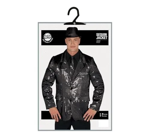 Fiestas Guirca Giacca Nera Lucida Costume Adulto