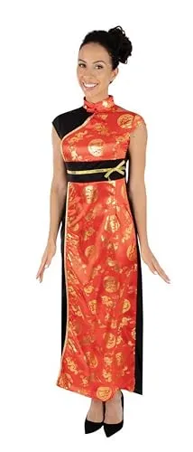 P'tit Clown Abito Cinese costume adulto rosso