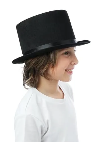 P'tit Clown Cappello Feltro bambino nero alta forma