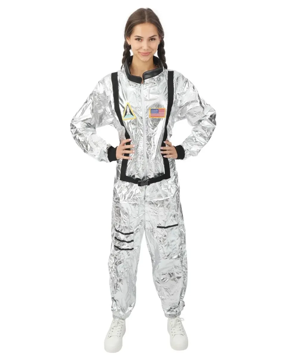 P'tit Clown astronauta costume donna grigio poliestere