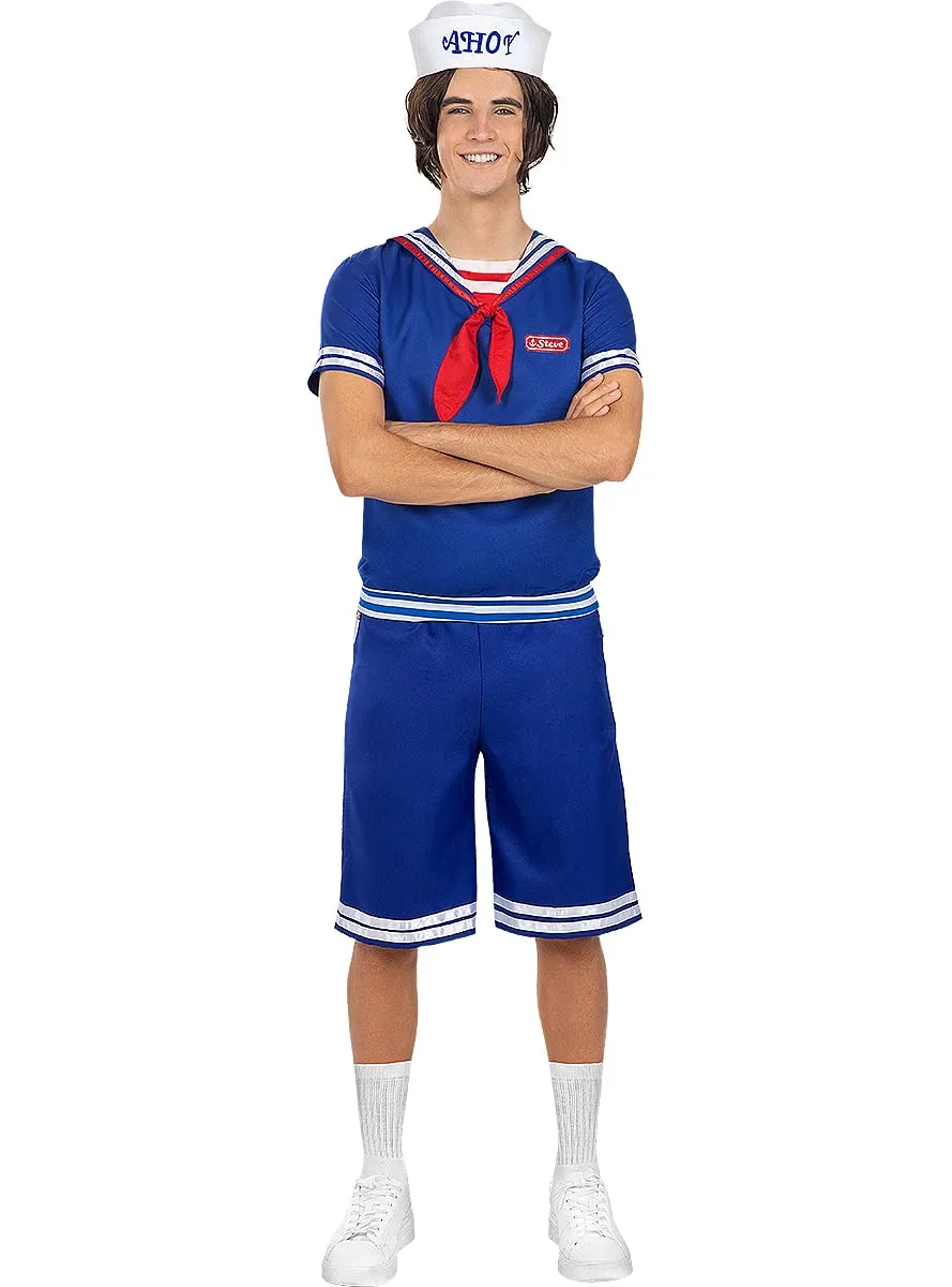 Funidelia Stranger Things Steve Ahoy costume uomo blu