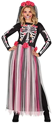 Fiestas Guirca Costume Scheletro Rose Donna S Velo