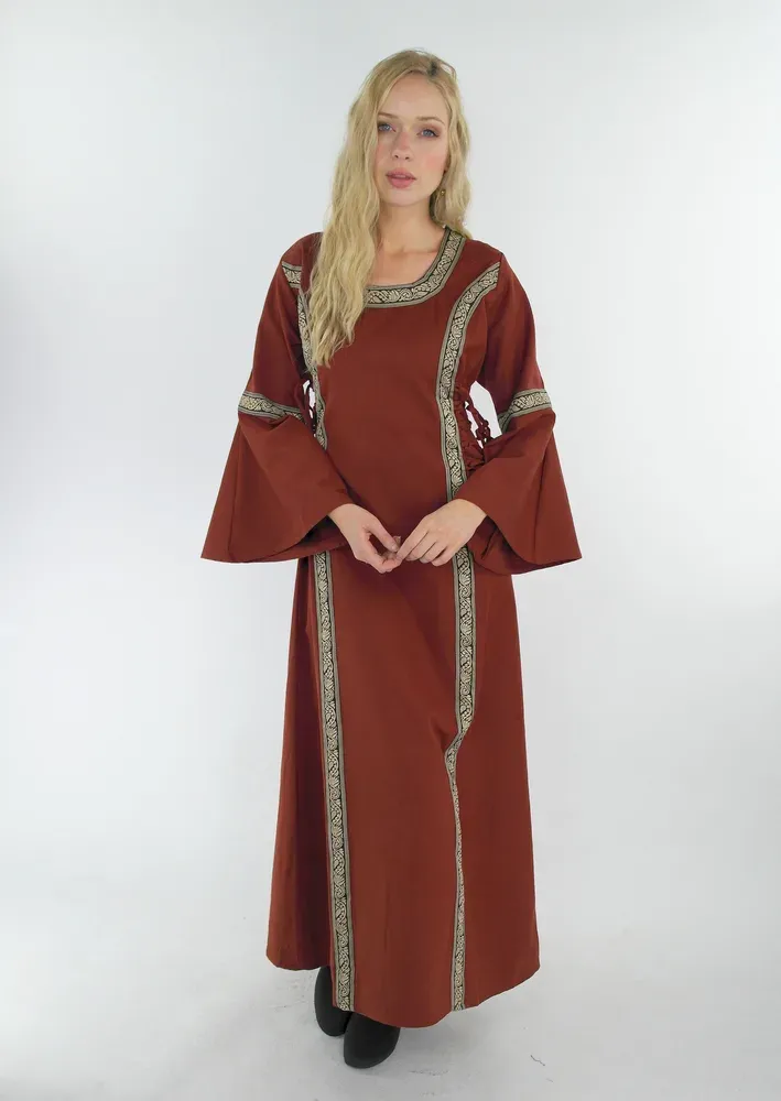 La Bottega di Merlino Sophie Abito Medievale Cotone con Bordo