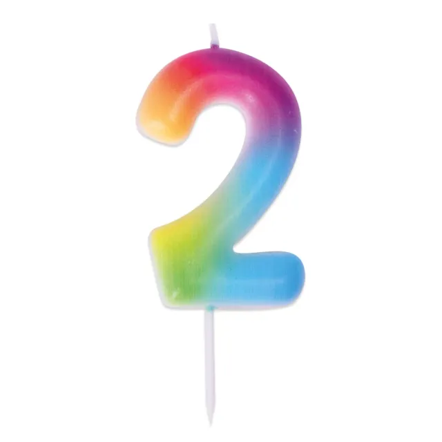 P'tit Clown 23942 candelina compleanno multicolore numero 2