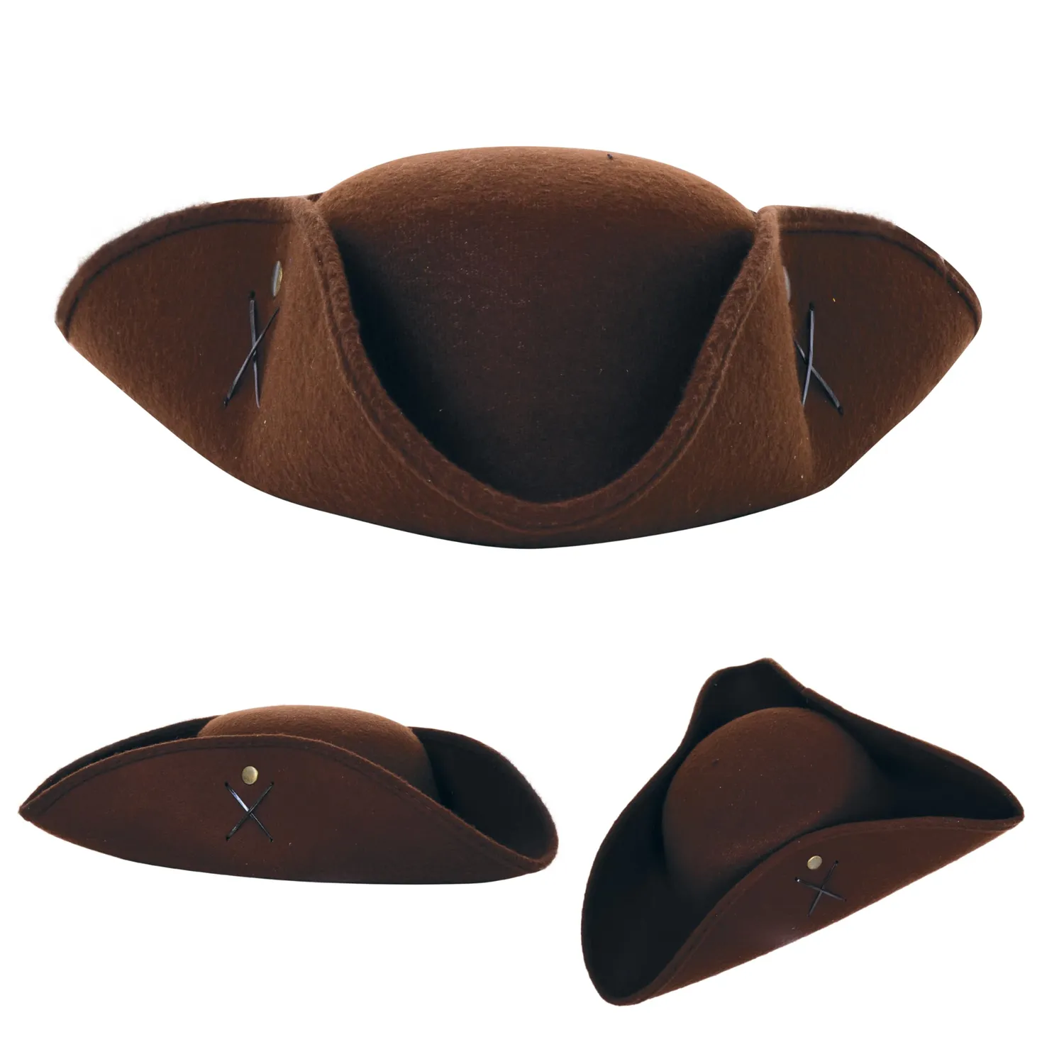 P'tit Clown 23898 cappello pirata marrone adulto