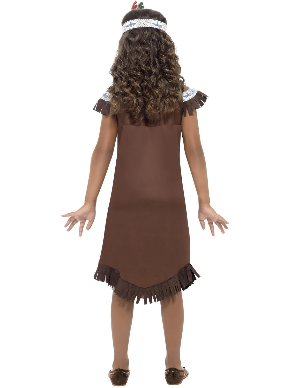 Smiffys vestito indiana bambina S 4-6 anni con fascia
