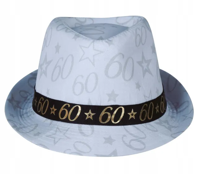 Guirca Cappello Gangster 60 Anni Nero con Stelle