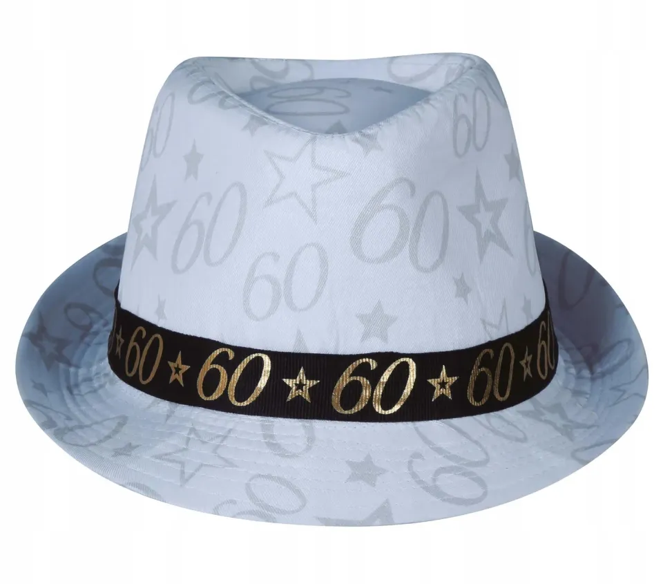 Guirca Cappello Gangster 60 Anni Nero con Stelle