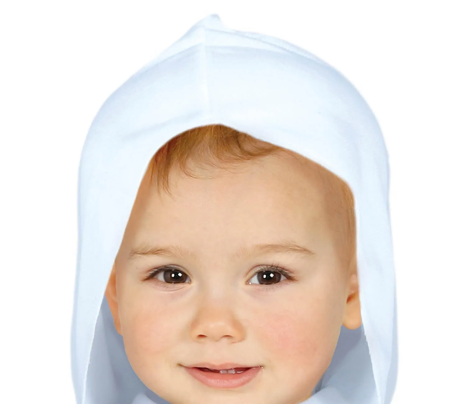 Guirca costume fantasma neonato 12-18 mesi bianco con cappuccio