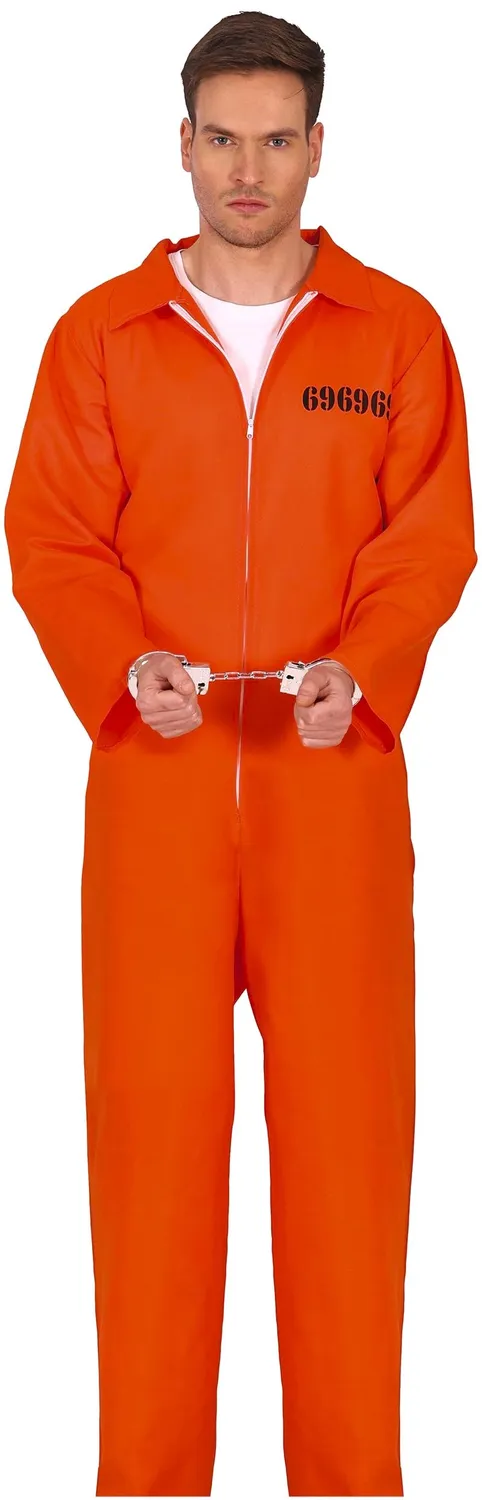 Guirca costume carcerato arancio adulto M 48-50 tuta