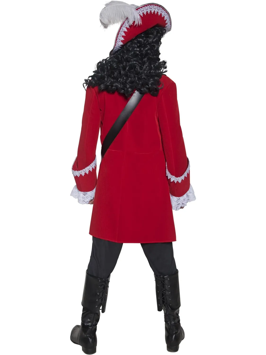 Smiffys Authentic Pirate Captain costume uomo rosso