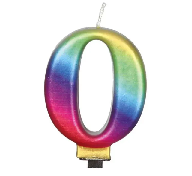 Guirca Candela Numero Torta Multicolore 8 cm
