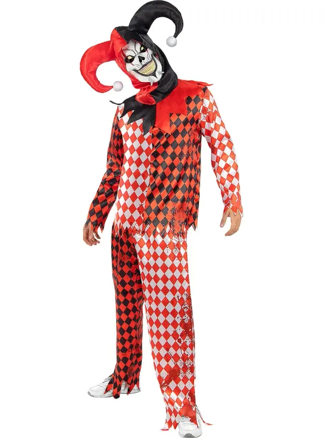 Funidelia Giullare inquietante costume uomo nero S-M