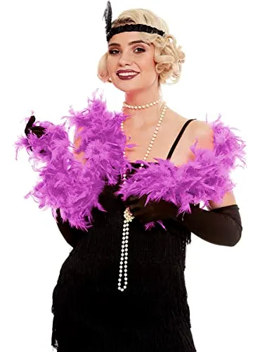 Funidelia Boa lilla viola donna anni 20 Charleston