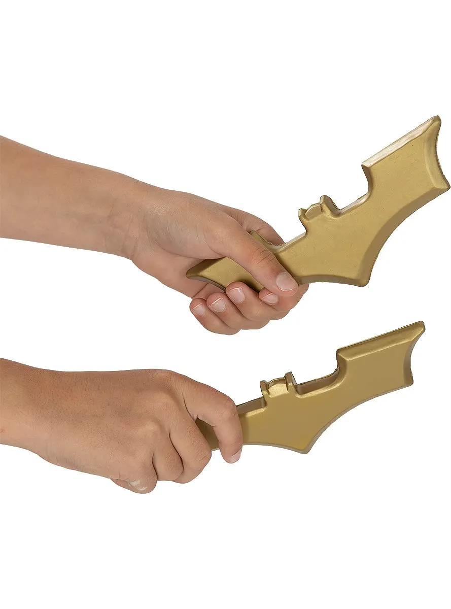 Funidelia Batman Batarangs 2 Pezzi Dorati in Plastica