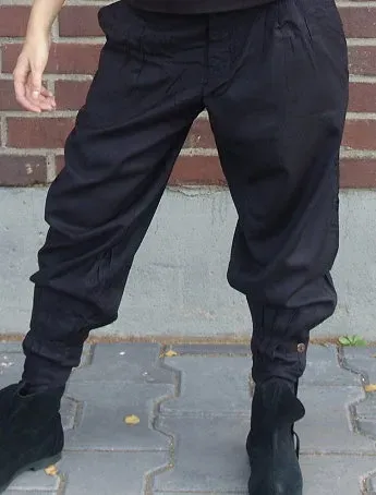 La Bottega di Merlino Pantaloni bottone legno in viscosa
