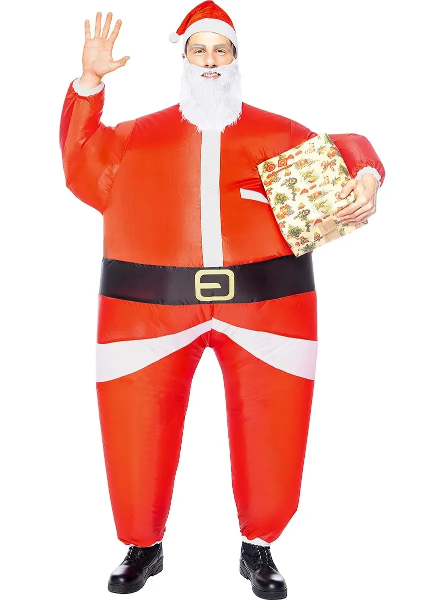 Funidelia Costume Babbo Natale Gonfiabile Rosso Taglia Unica