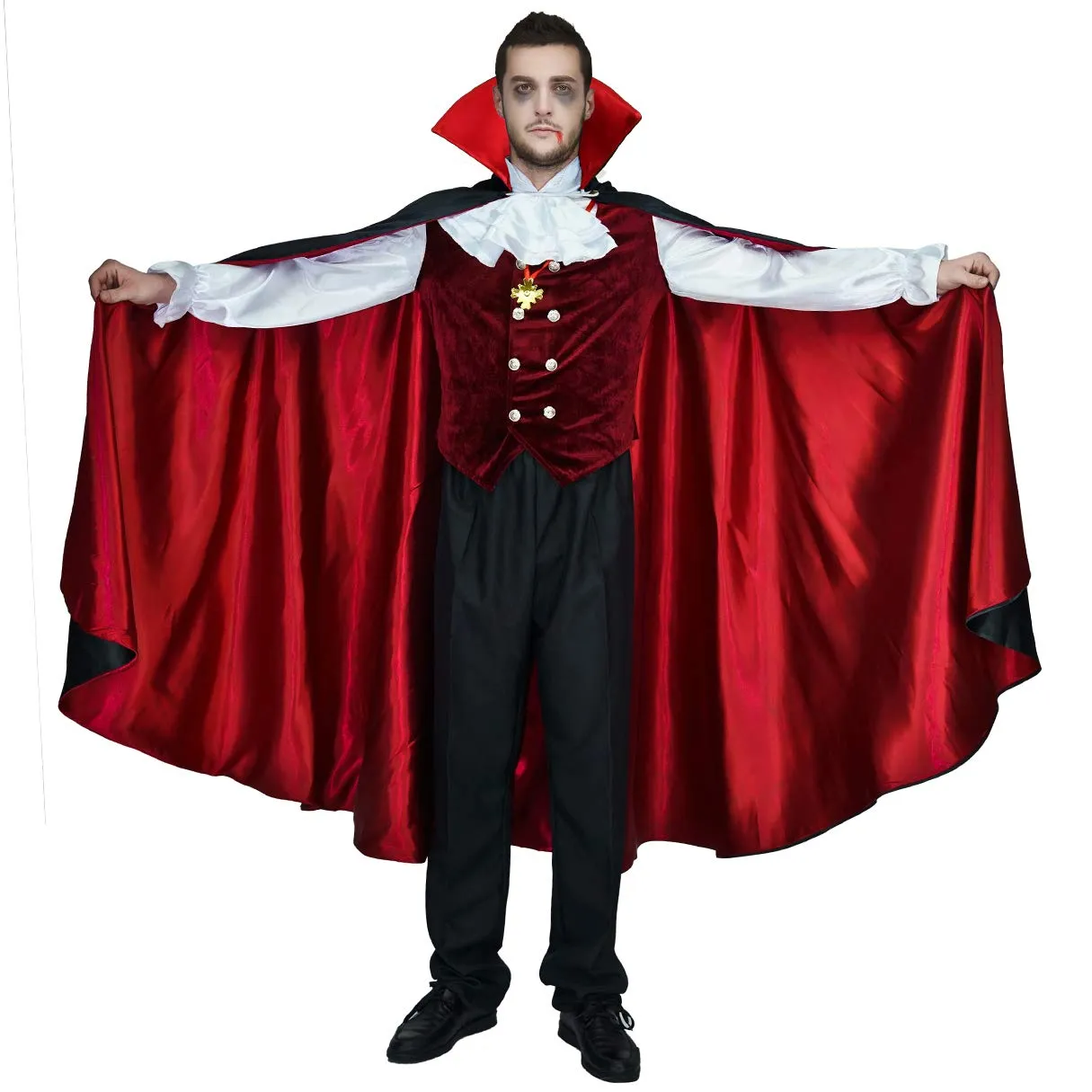 SEA HARE Conte Vampiro costume adulto taglia unica gotico