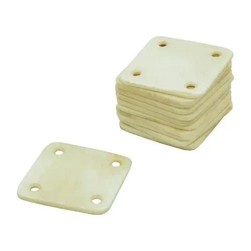 La Bottega di Merlino Tavolette Tessitura Osso Set 6 da 3,5 cm