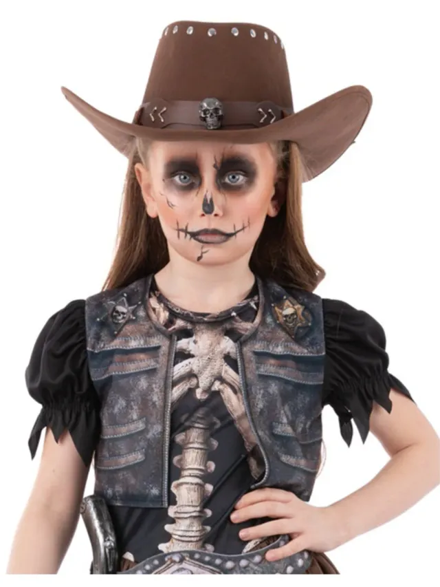 Smiffys cappello cowboy scheletro bambino marrone