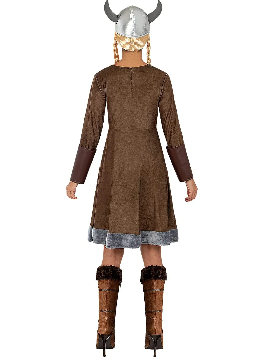 Funidelia Costume Vichinga donna marrone XS per Carnevale