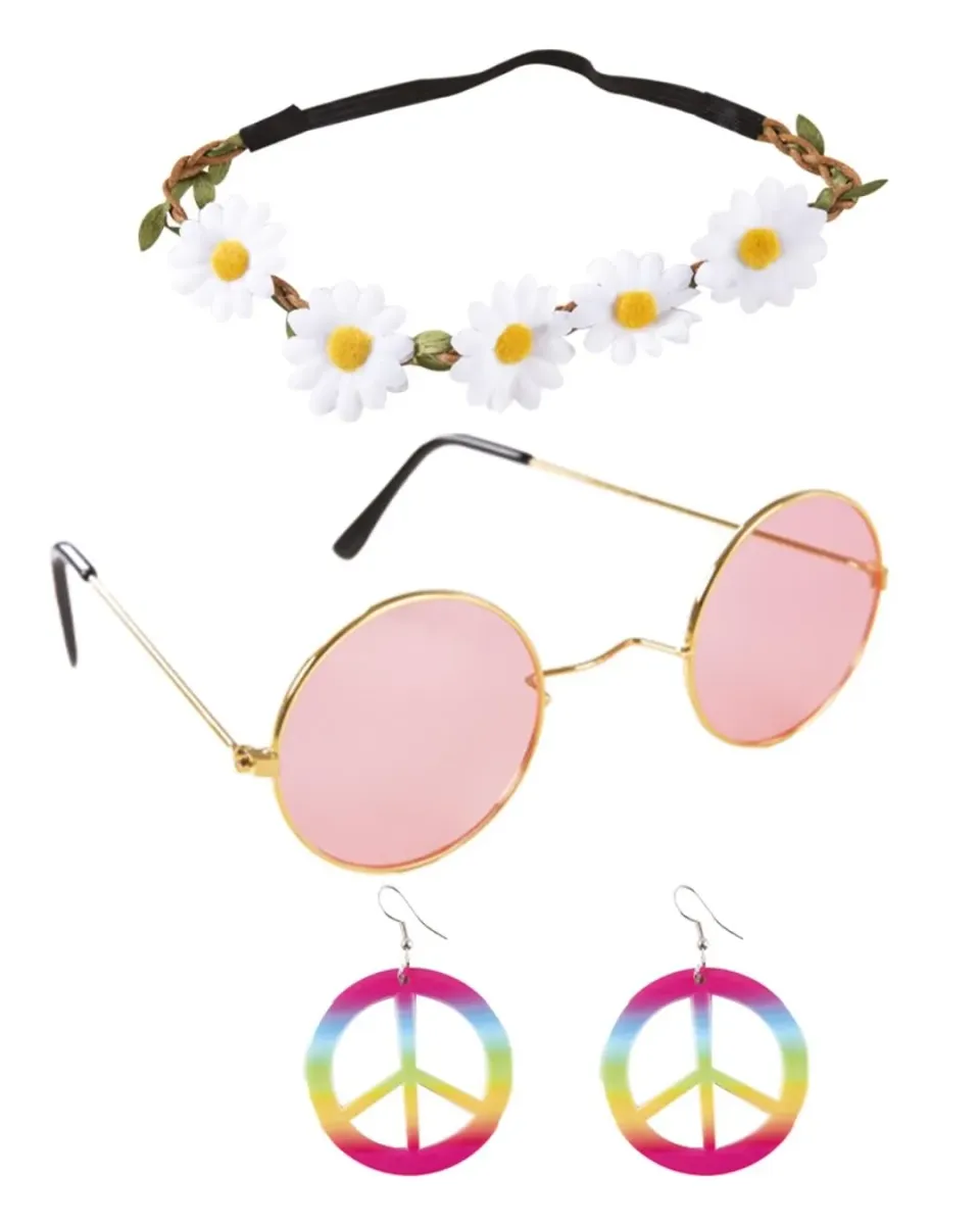 P'tit Clown Hippie re50318 set occhiali 3 pezzi anni 70