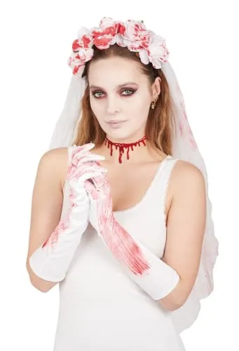 P'tit Clown set sposa insanguinata cerchietto guanti
