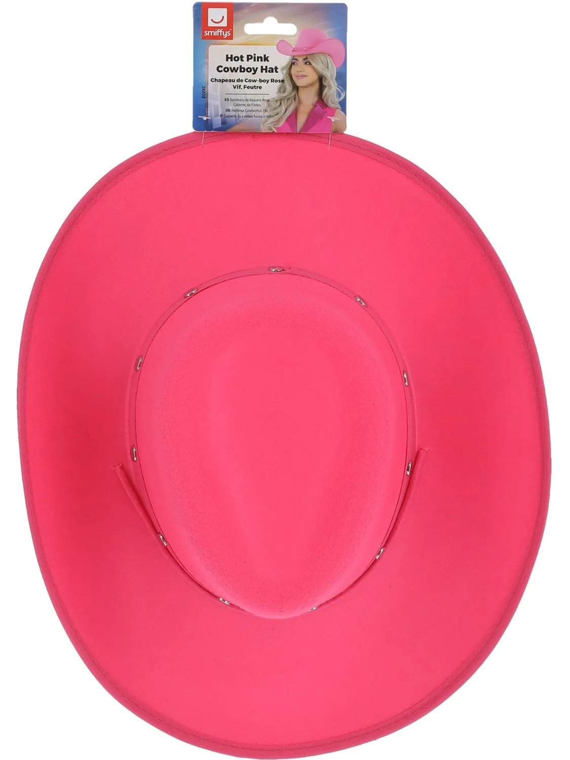 Smiffys Hot Pink Cowboy Hat cappello rosa feltro