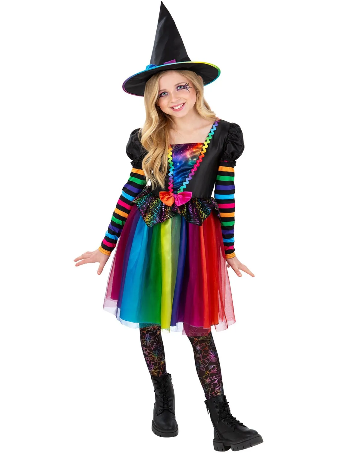 Smiffys Rainbow Witch Costume strega bambina 4-6 anni multicolore