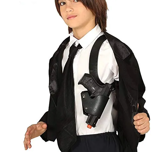 Guirca fondina ascellare con pistola costume bambino nero