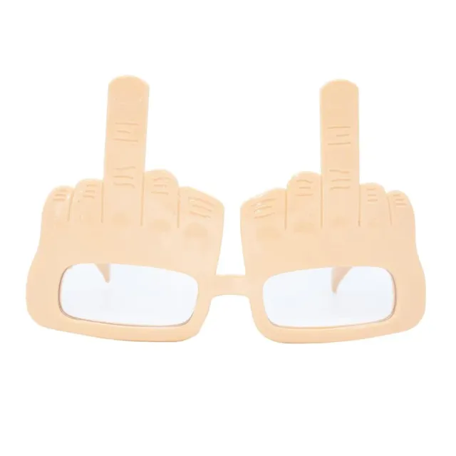 P'tit Clown Dito occhiali adulti beige mani scherzo