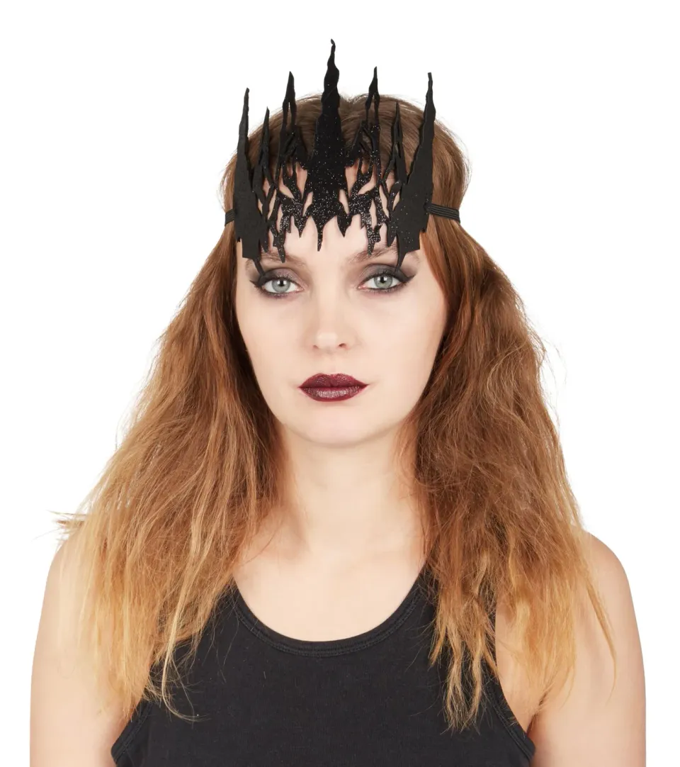 P'tit Clown re22177 corona regina malvagia nera adulto Halloween