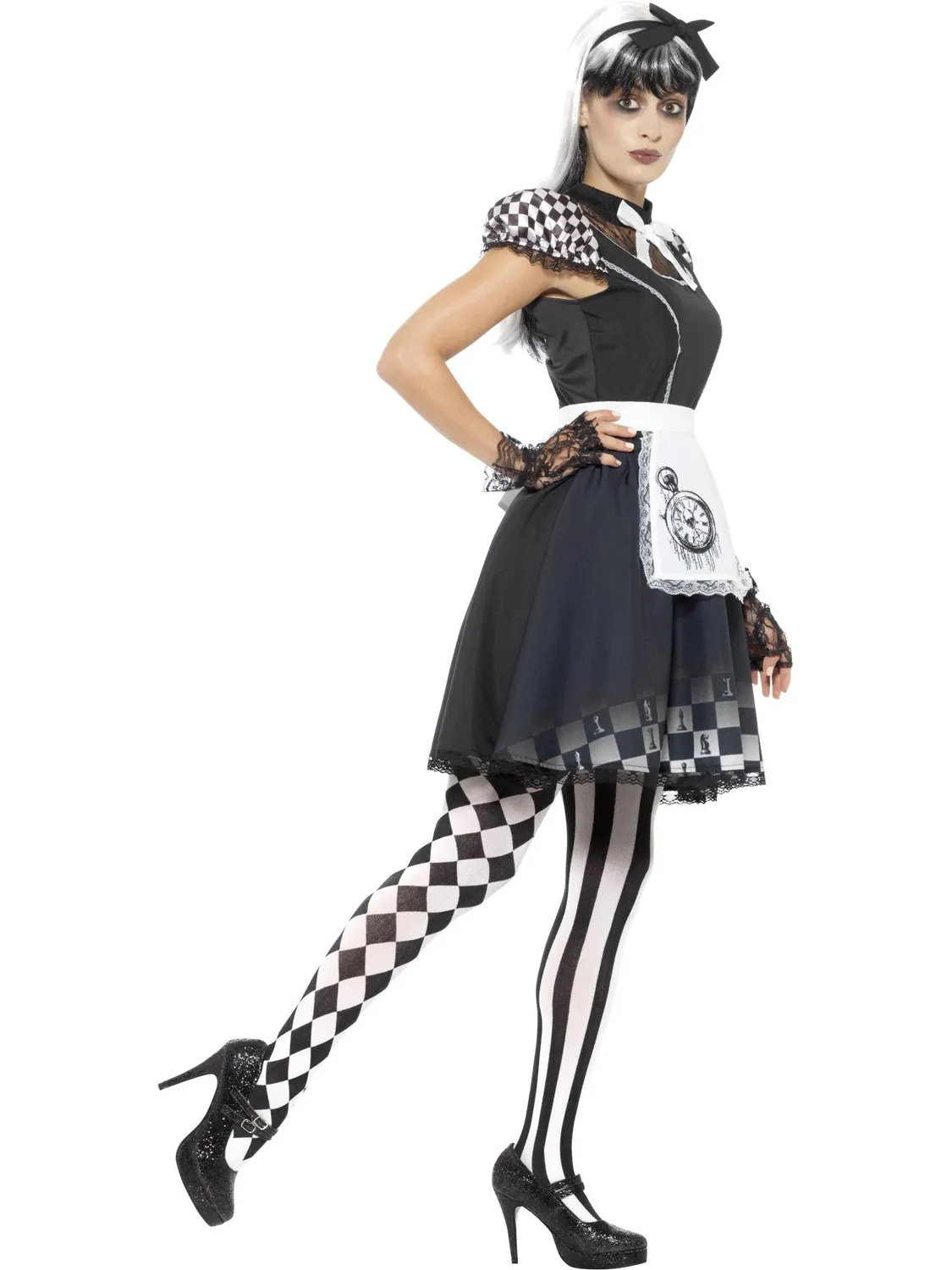 Smiffys Gothic Alice costume donna nero per Halloween