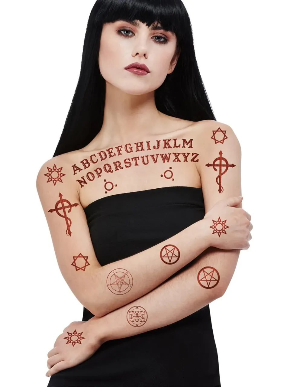 Smiffys Make-Up FX tatuaggi temporanei satanici
