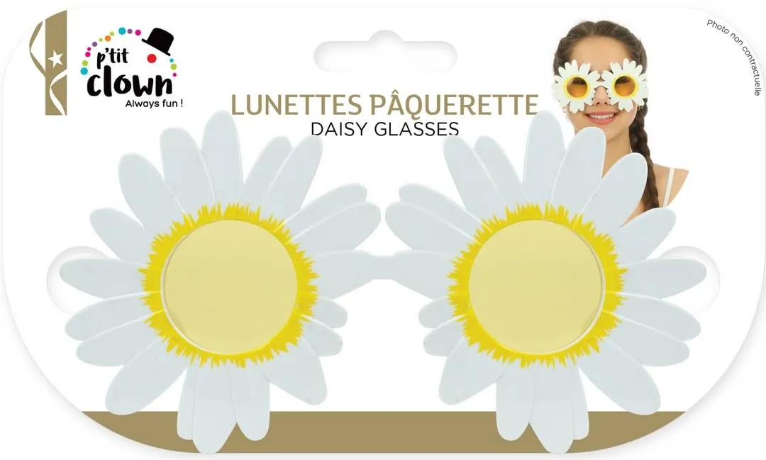 P'tit Clown occhiali margherite grigio adulto Pasqua