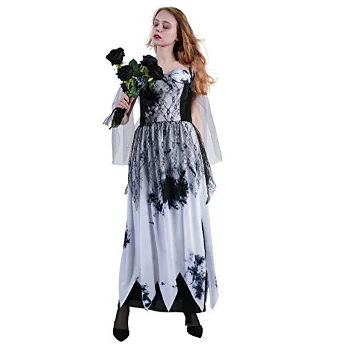 SEA HARE Sposa Fantasma costume donna taglia unica nero