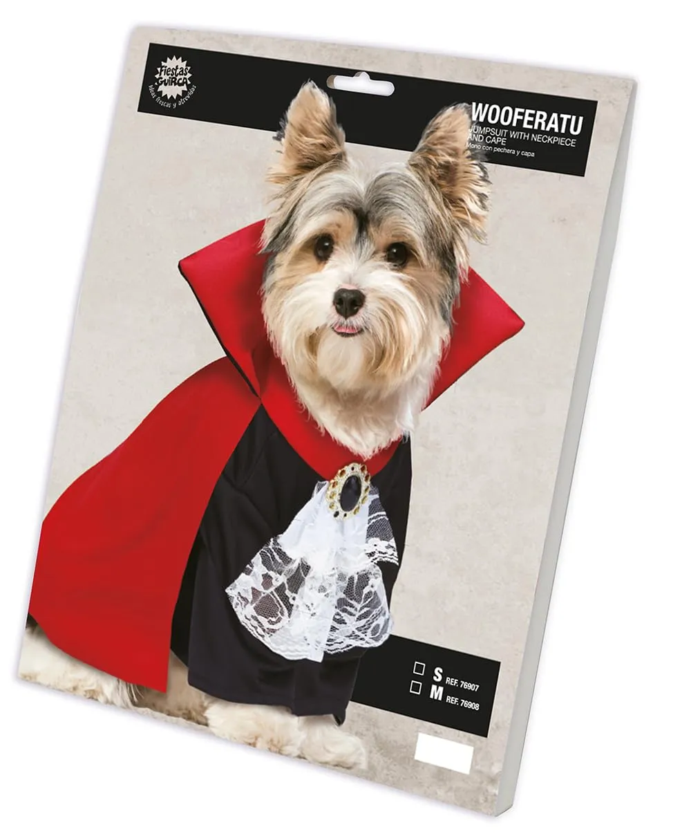 Fiestas Guirca Wooferatu costume cane vampiro S con mantello