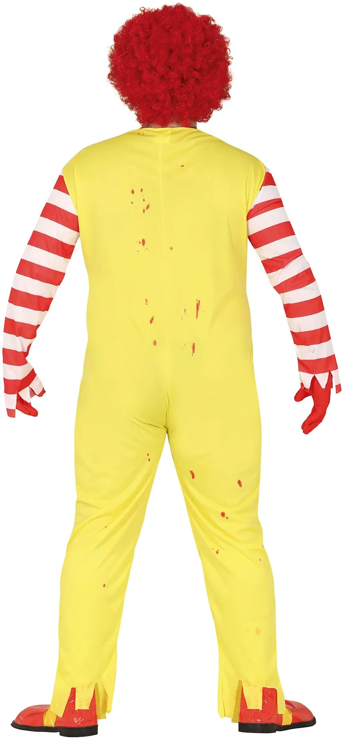 Guirca Costume Clown Burger Tuta Giallo Rosso L 52-54