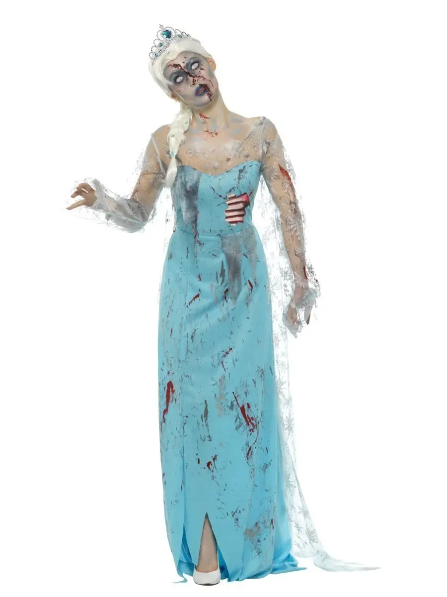 Smiffys Zombie Froze to Death costume donna vestito blu