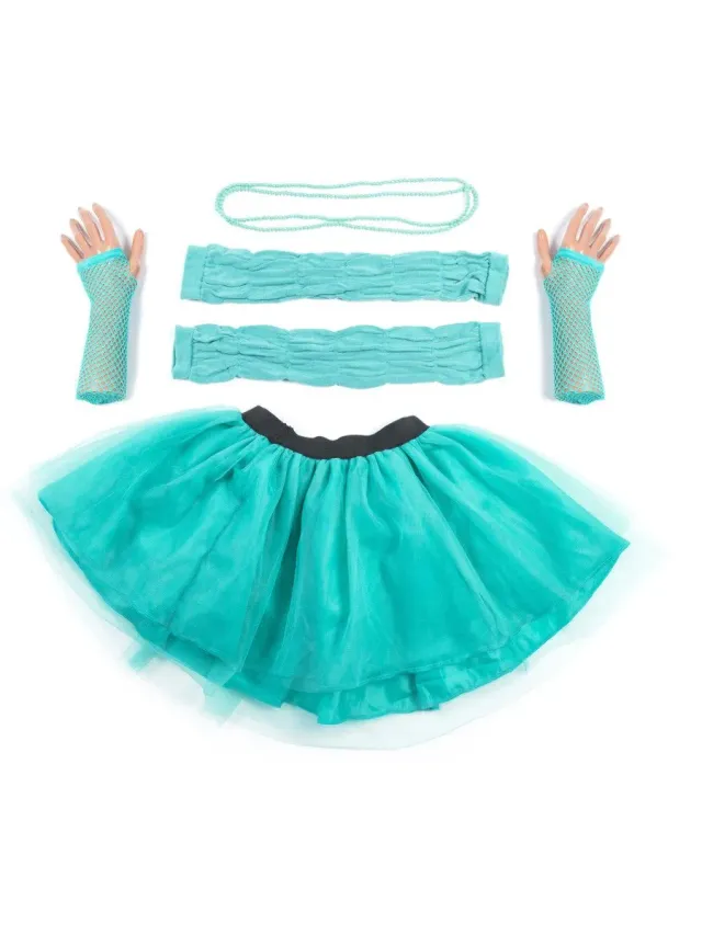 Smiffys Tutu Gonna Turchese Plus Size con Accessori