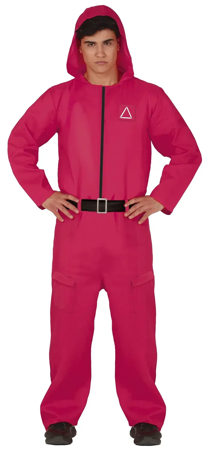Fiestas Guirca costume guardia rosa adulto cappuccio