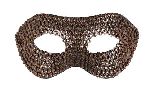 P'tit Clown 23372 maschera veneziana nera con piume