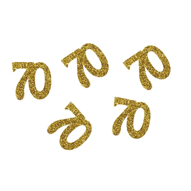 P'tit Clown re21051 coriandoli glitter numero 70 oro 50 pezzi