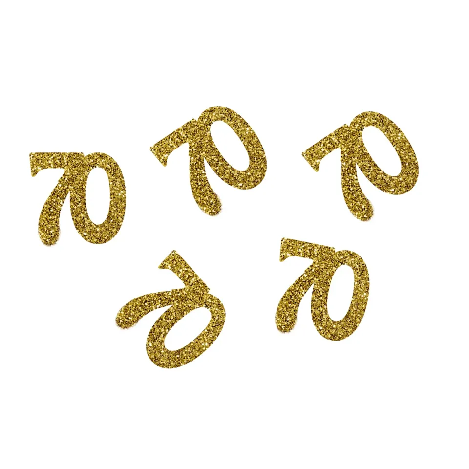 P'tit Clown re21051 coriandoli glitter numero 70 oro 50 pezzi