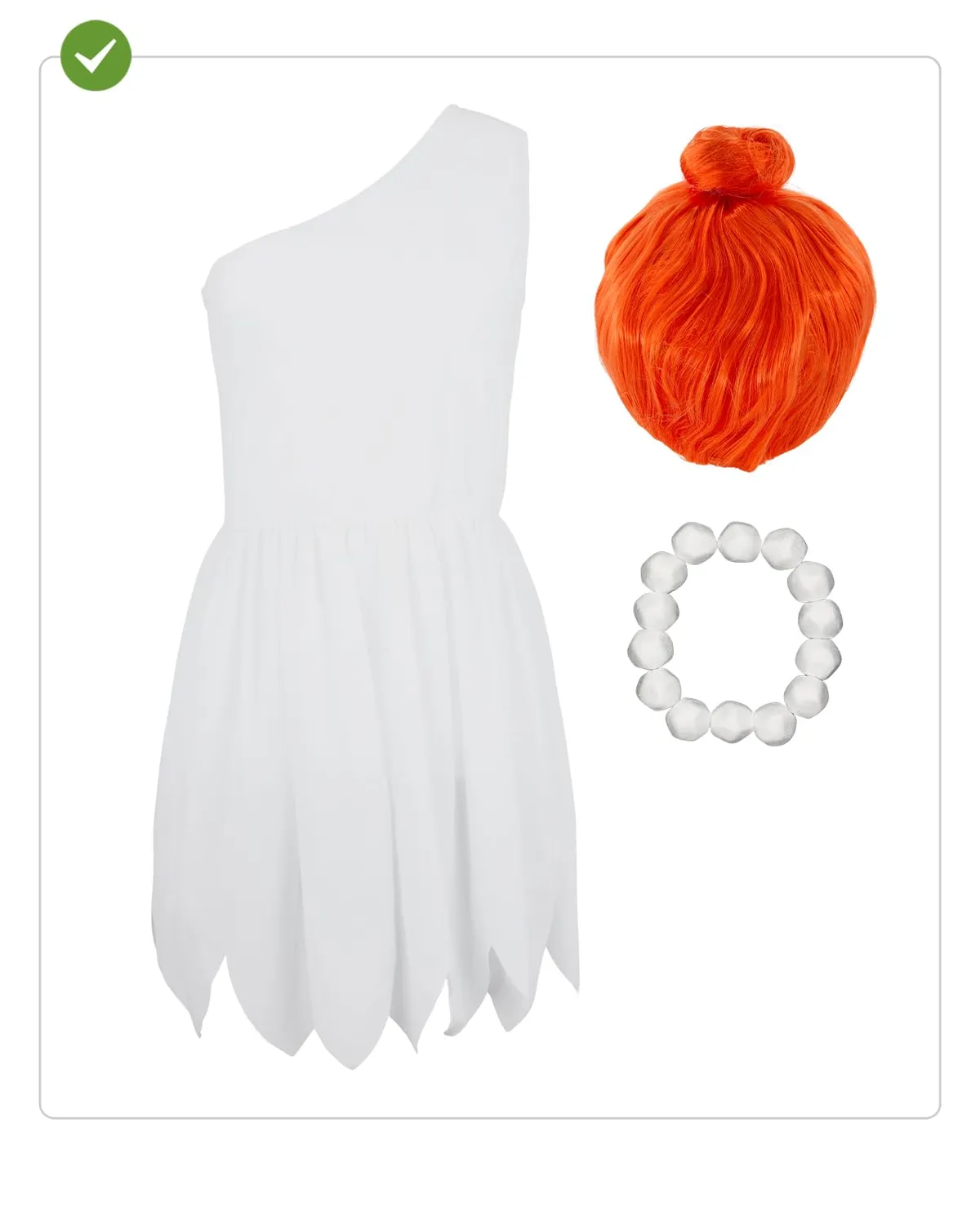Funidelia costume Wilma Flintstone donna L con parrucca
