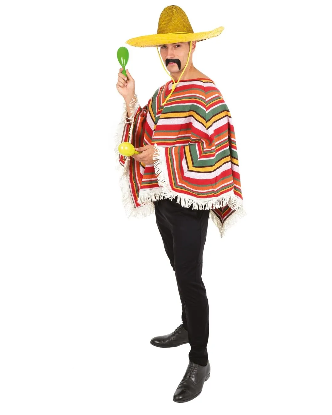 P'tit Clown 91224 poncho messicano adulto multicolore unica