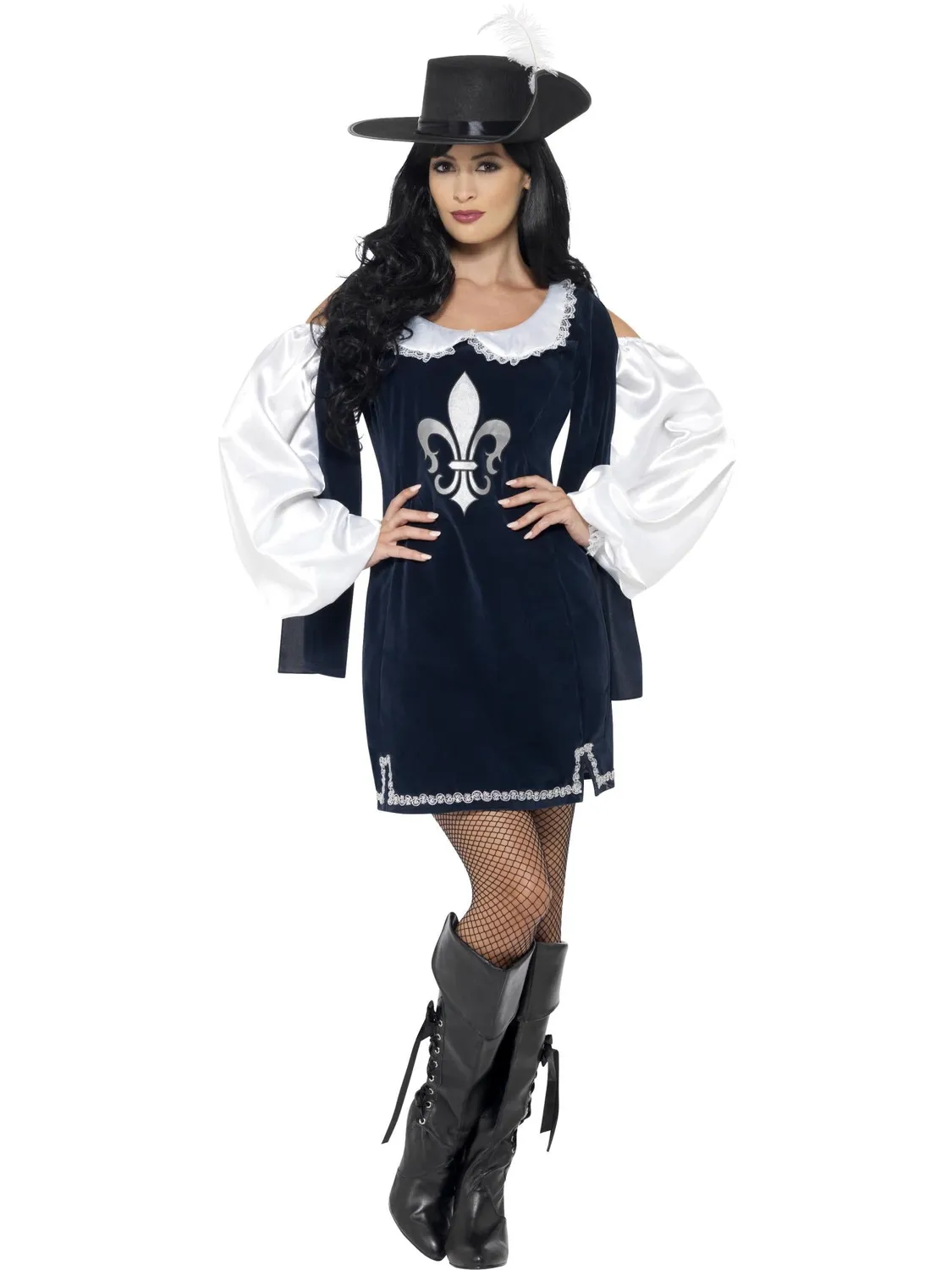 Smiffys Musketeer costume moschettiera blu S