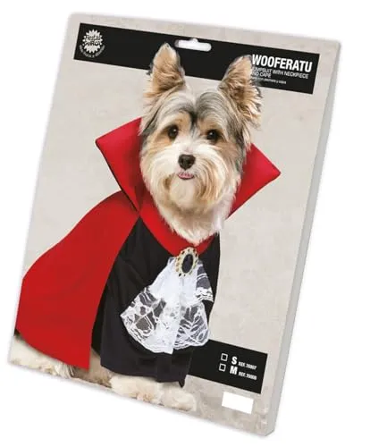 Fiestas Guirca Wooferatu costume cane vampiro S con mantello