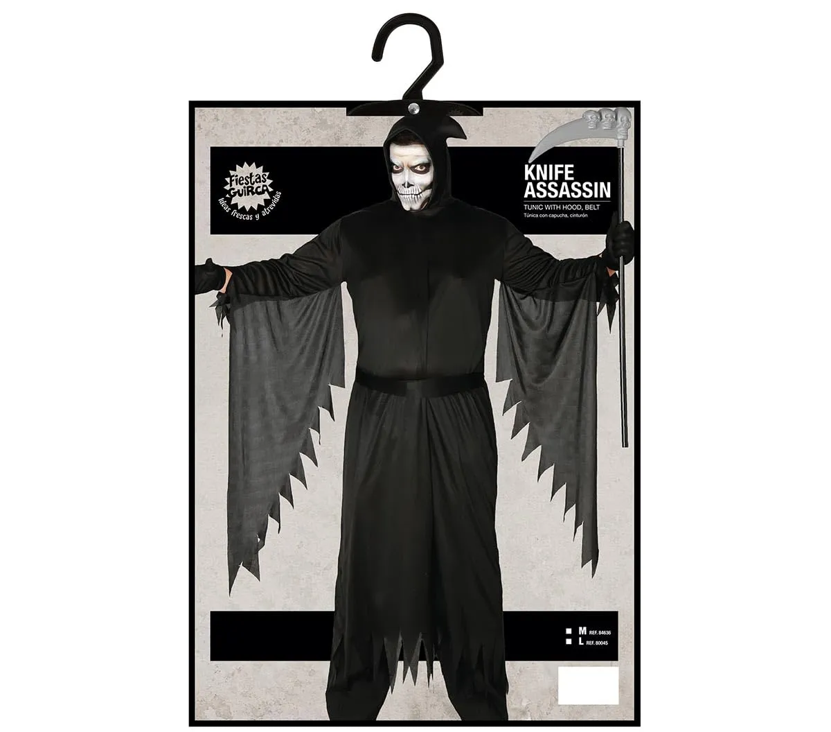 Fiestas Guirca Knife Assassin Costume M 48-50 Cappuccio